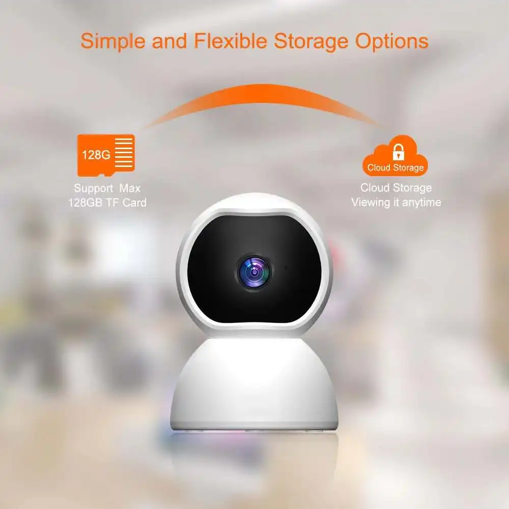 2MP 1080P V380Pro 360Degree  Wireless PTZ  IP Dome Camera IR Night Vision Motion  Detection Home Security Alarm Baby Monitor