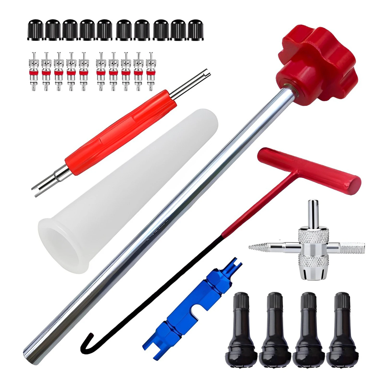 

Инструмент для установки автомобильных шин, инструмент для снятия клапана, набор инструментов для ремонта штока клапана, быстросменный Т-образный крючок, сменные автомобильные аксессуары