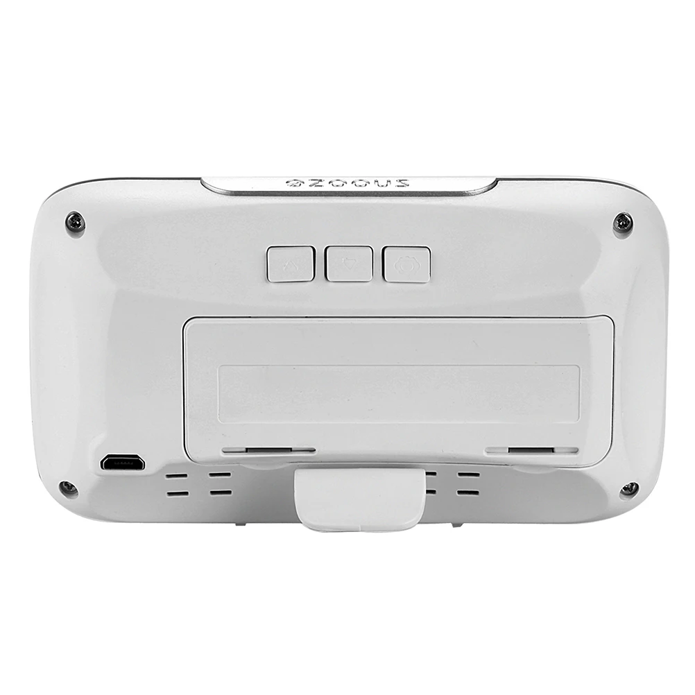 

Usb Powered Large Screen Led Digital Alarm Clock Multi-Function Mute Desktop Clock For Bedroom Office Green No Included