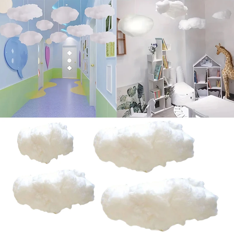 الاصطناعي الأبيض القطن سحابة الزفاف خلفية ديكور الدعائم خلفية T المرحلة DIY بها بنفسك حفلة عيد ميلاد حفل زفاف معلقة حلية