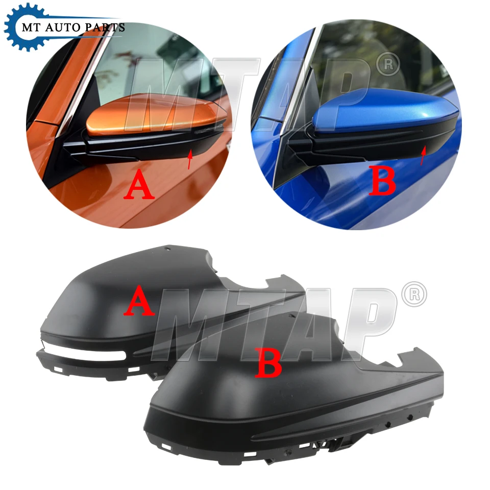 MTAP Car Outer Side Rearview Mirror Lower Cover Black Side Mirror Cover  For Honda For CIVIC FC1 FC7 2016 2017 2018 2019 2020