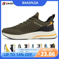 Baasploa Lightweight Running Shoes For Men Comfort Men's Designer Mesh Casual Sneakers Lace-Up Male Outdoor Sports Tennis Shoes