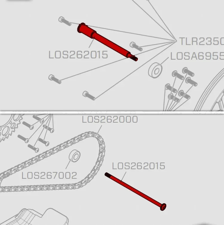 LOSI-1/4 Promoto-Mx Motorfiets Rtr, FXR-LOS06000 Gemodificeerd Medium Koolstofstaal Voor En Achterwiel Vaste Binnenste Zeshoekige Pen