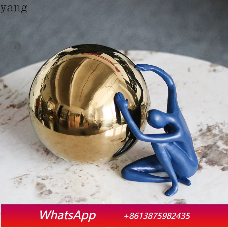 

CX Modern Light Luxury Model Room Living Room Soft Decoration Sitting Ball Character Sculpture Ornament