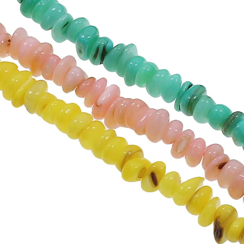 Multicolor Freshwater Shell Beads DIY Necklace Bracelets Jewelry Making 100pc/Strand 8-10mm Freeform Shape Natural Beads