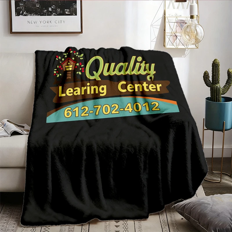 Funny Quality Learning Center 1-800-Fraud Flannel Blanket, Funny Parody Flannel Throw, Retro Humor Graphic Cozy