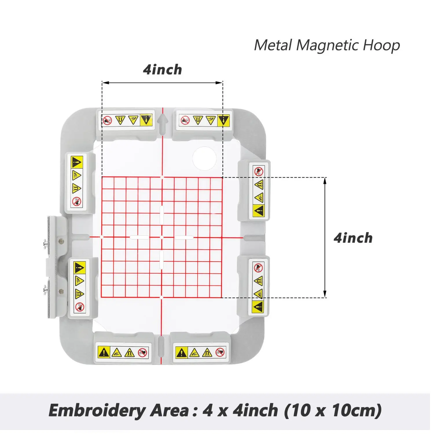 4x4inch 5x7inch Metal Magnetic Embroidery Hoop Frames for Poolin EOC05 Mini Flat Computerized Embroidery Machine