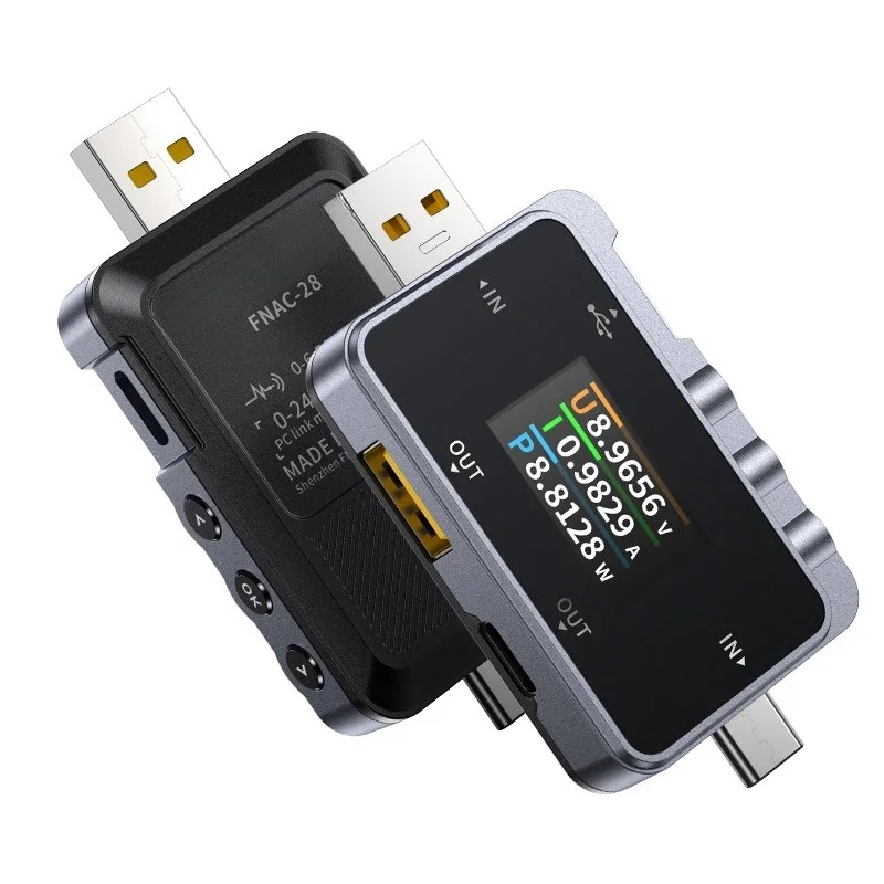 28 Tester USB/type-c current and voltmeter fast charging protocol detection trigger power meter A to C