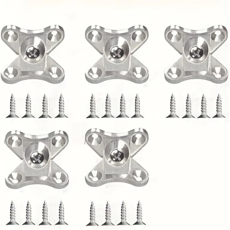 5Pcs Zinc Alloy Butterfly Corner Code 90 Degree Right Angle Support Bracket with Screws Furniture Shelf Connector