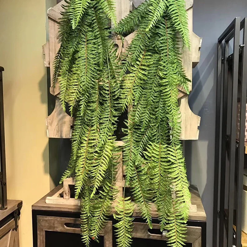 

Artificial green plant persian leaf wall hanging fern grass wall wedding garden hotel Christmas decor