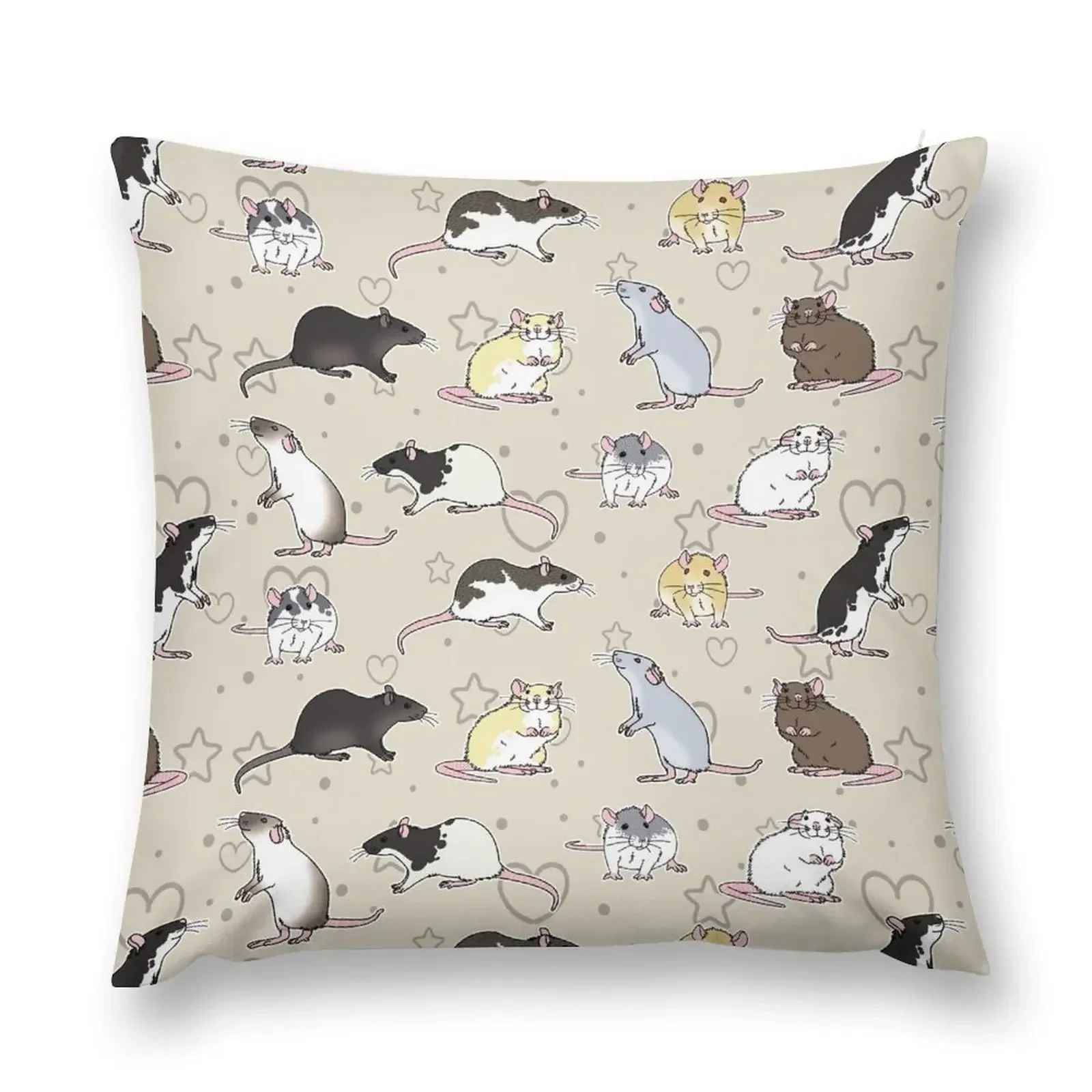 

fancy rats pattern simple but cute Throw Pillow Pillow Covers Decorative autumn decoration Christmas Pillowcase pillow