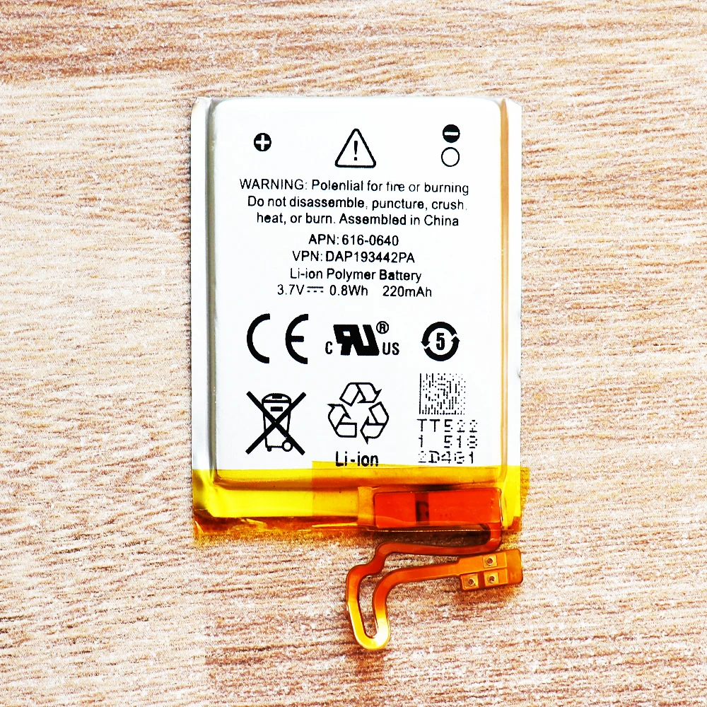 ISUNOO 3.7V Li-ion Battery Replacement 616-0531 for iPod Nano 6 6th Gen 8GB 16GB With Free Repair Tools