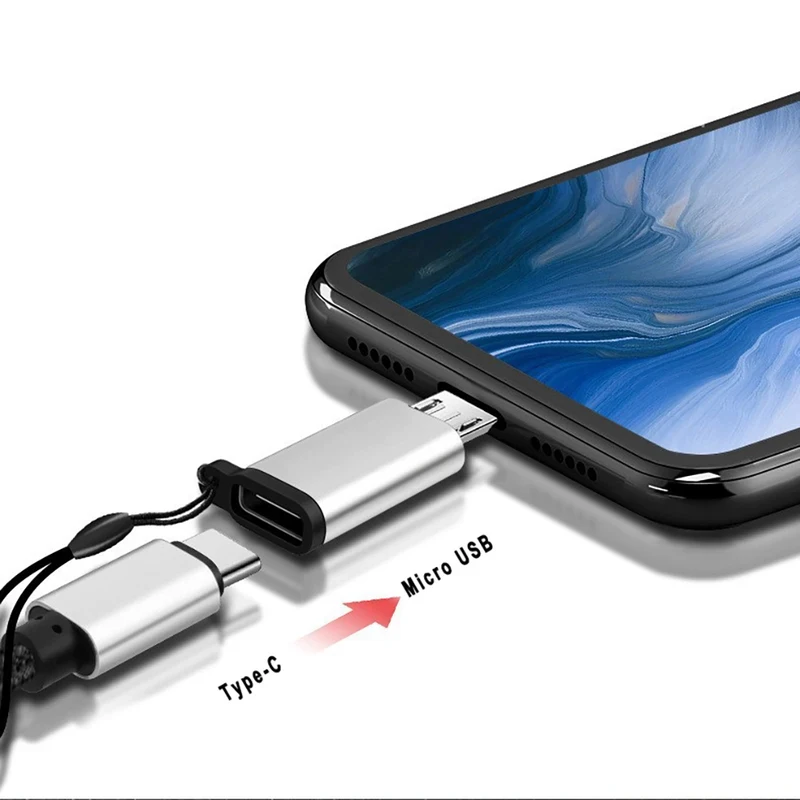 USB Type-C Female to Micro USB Male Adapter – Supports Charging, Sync & OTG – Compatible with Samsung, Xiaomi (Mi 9, Mi 6, Mi 5)