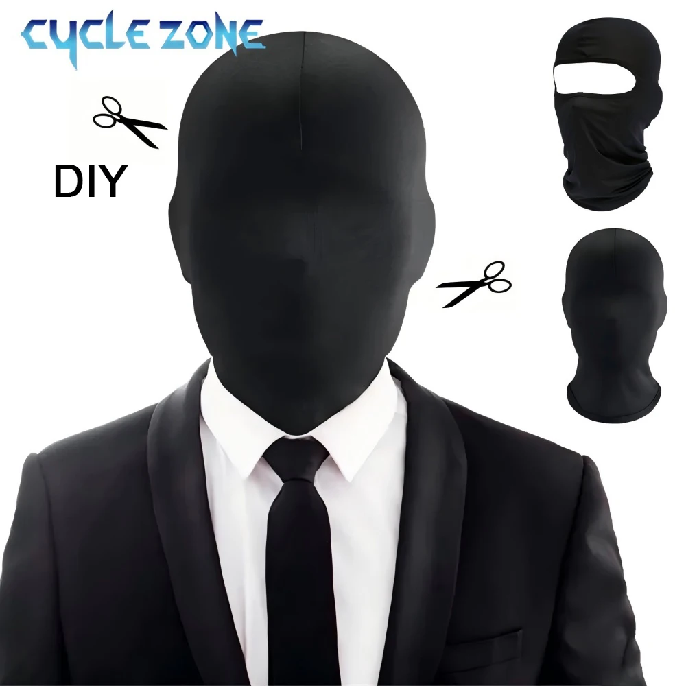 أسود كامل الوجه لا ثقب غطاء DIY قناع الوجه تأثيري قبعة الأشعة فوق البنفسجية حماية تنفس الغبار يندبروف دراجة نارية قناع للتزلج #1