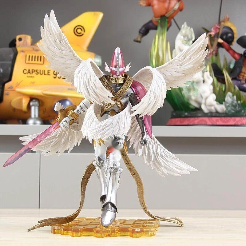 Figura Coleccionable de Digimon Adventure, Holy Angemon GK, Modelo Completo de Anime Bidimensional para Decoración de Escritorio, para Fanáticos Adultos