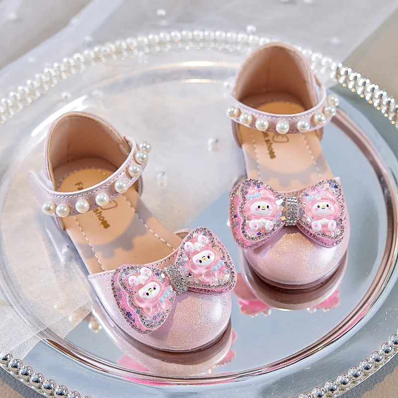 

Sanrio Kuromi Girl Princess shoes Kawaii My Melody Dress shoes low heel Flash shoes child friendly Cartoon Anime Cinnamoroll New