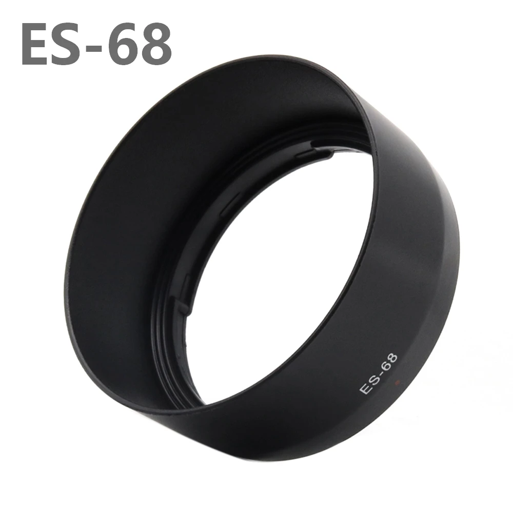 ES-68 para canon ef 50mm f/1.8 stm baioneta capa de lente plástico preto