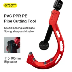 Roller Type Stainless Steel Tube Cutter Metal Scissor 110-200mm PVC/PP/PE Bearing Pipe Cutter Copper Tube Plumbing Cutting Tools