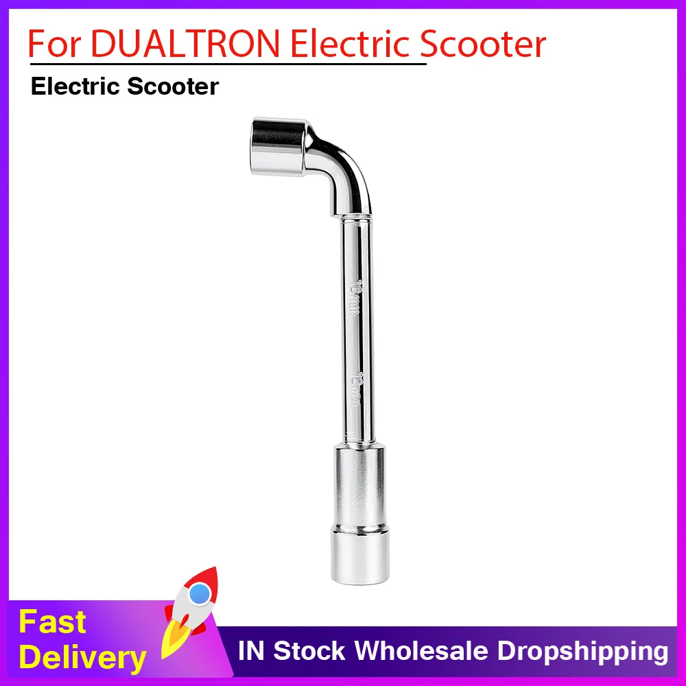 18mm Open Socket Wrench Multi-purpose L-shaped Spanner To Tighten or Loosen Motor Axle Nut For DUALTRON Series Electric Scooter