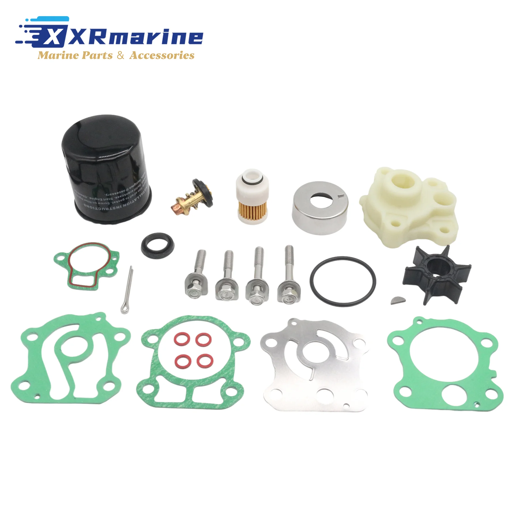 For Yamaha Marine Outboard Maintenance Repair Kit 6H3-W0078-00 W/ Filters 68V-24563-00 5GH-13440-00 Thermostat 66M-12411-01