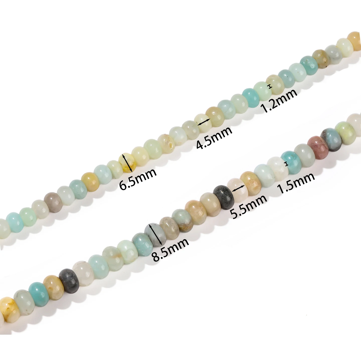 1 Strand About 65‑80Pcs 8‑9mm Multi‑color Natural Stone Abacus Beads For DIY Bracelet Necklace Handmade Jewelry Making Supplies