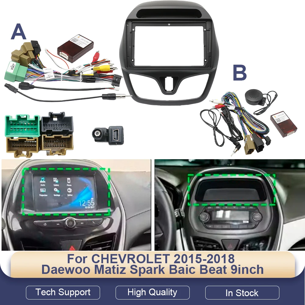 

Кабель-адаптер для автомагнитолы Android (9 дюймов) с навигацией, рамкой и CAN-шиной для CHEVROLET 2015-2018, Daewoo Matiz, Spark, Baic Beat
