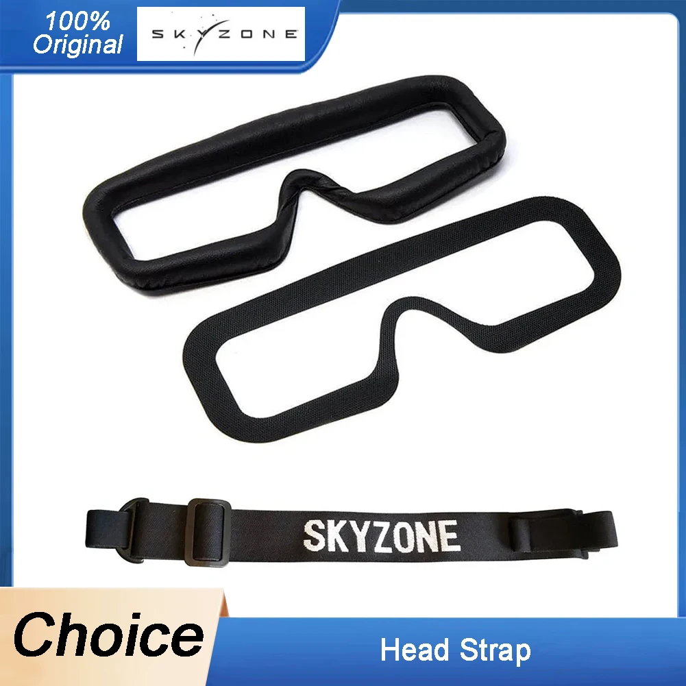 Pezzi di ricambio per occhiali Skyzone SKY04X/SKY04L FPV - Cuscinetto in PU con piastra frontale e cinturino per la testa con velcro