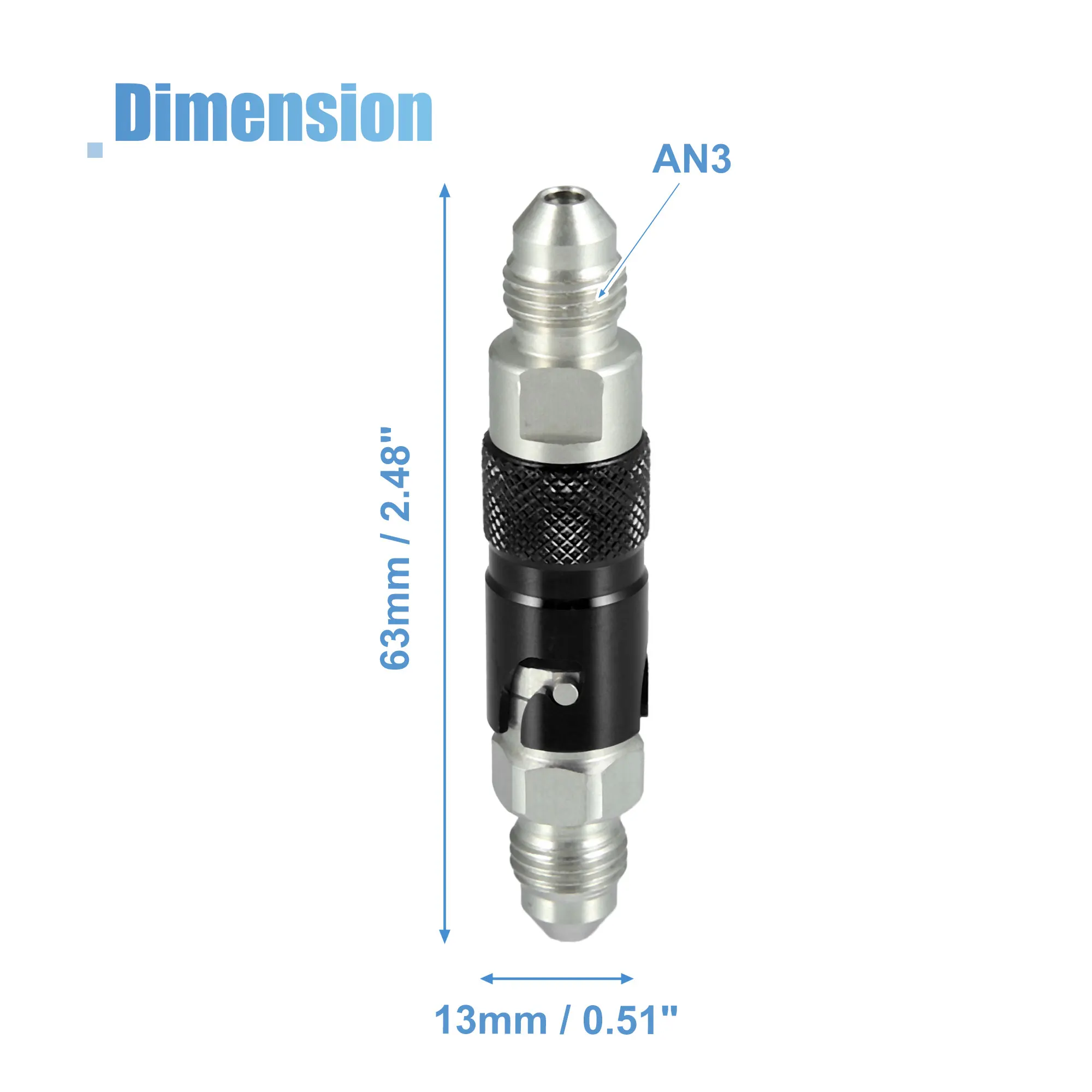 X Autohaux AN3 3AN Motorcycle Brake Caliper Connect Disconnect Fitting Line Hose Quick Release Dry Break Coupling Fitting Adapte