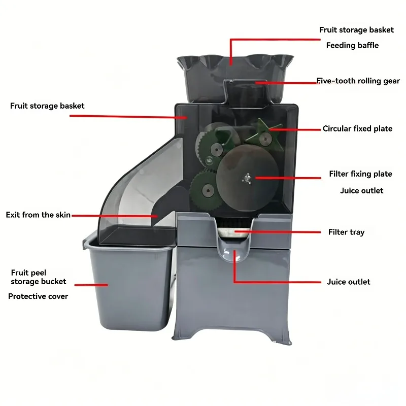 Fully Automatic Lemon Juicer Common Fruit Juicer Juice and Pulp Separation Suitable for Oranges  Lemons and Pomegranates