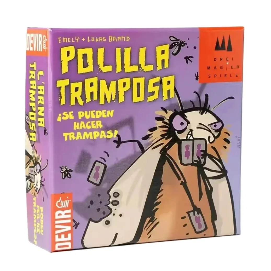 2026 Spanisches Mogel Motte Polilla Tramposa Kartenspiel Devir-Spiel Moth Cheate für Familienfeiern Interaktives Spielzeug