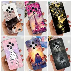 For Oppo Reno12 F Case CPH2637 Shockproof Cover Cute Cat Cartoon Soft Slim Clear Phone Cases For OPPO Reno 12F 4G CPH2687 Fundas