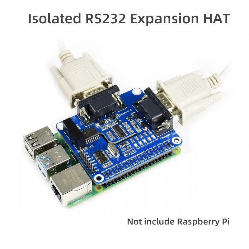 2-канальная изолированная шляпа расширения RS232 для решения Raspberry Pi SC16IS752 + SP3232