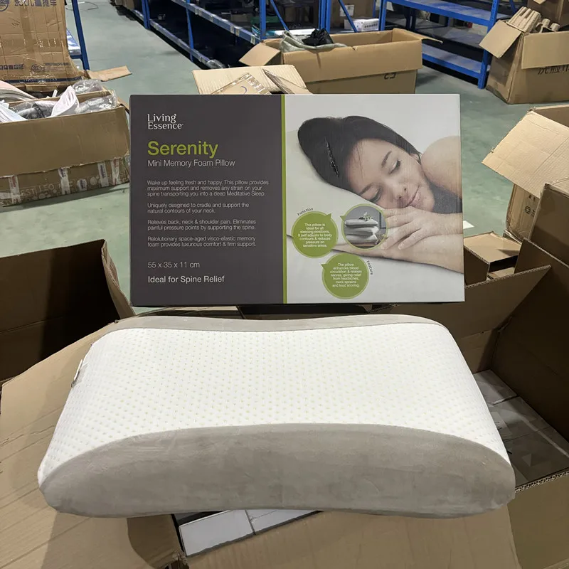 

Comfortable Sleep Memory Slow Rebound Neck Pillow Ergonomic Neck Support Pillow Core Latex Pillow for Adult Office Car Dormit...