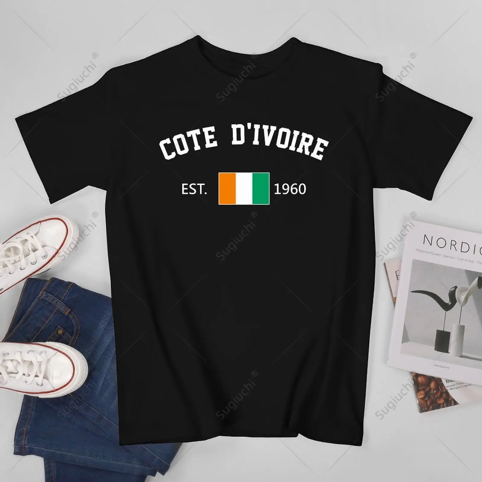 Unisex Men Côte D'Ivoire EST.1960 Independence Day Tshirt Tees T Shirts Women Boys 100% Cotton T-Shirt