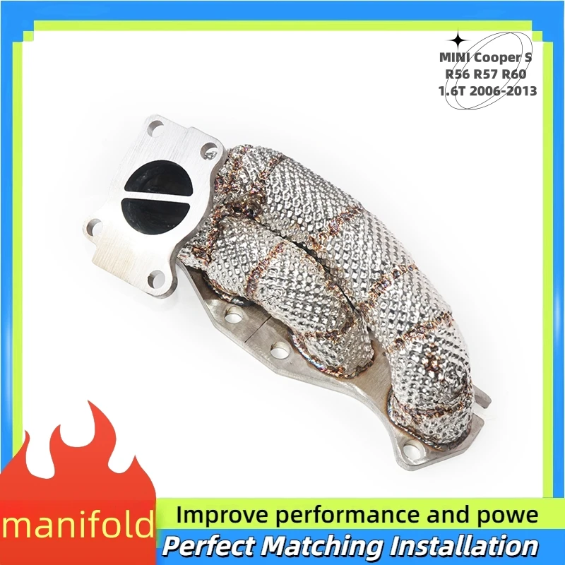 

Для BMW MINI Cooper S R56 R57 R60 1.6T 2006-2013 Высокопроизводительный преобразователь коллектора выхлопного коллектора из нержавеющей стали