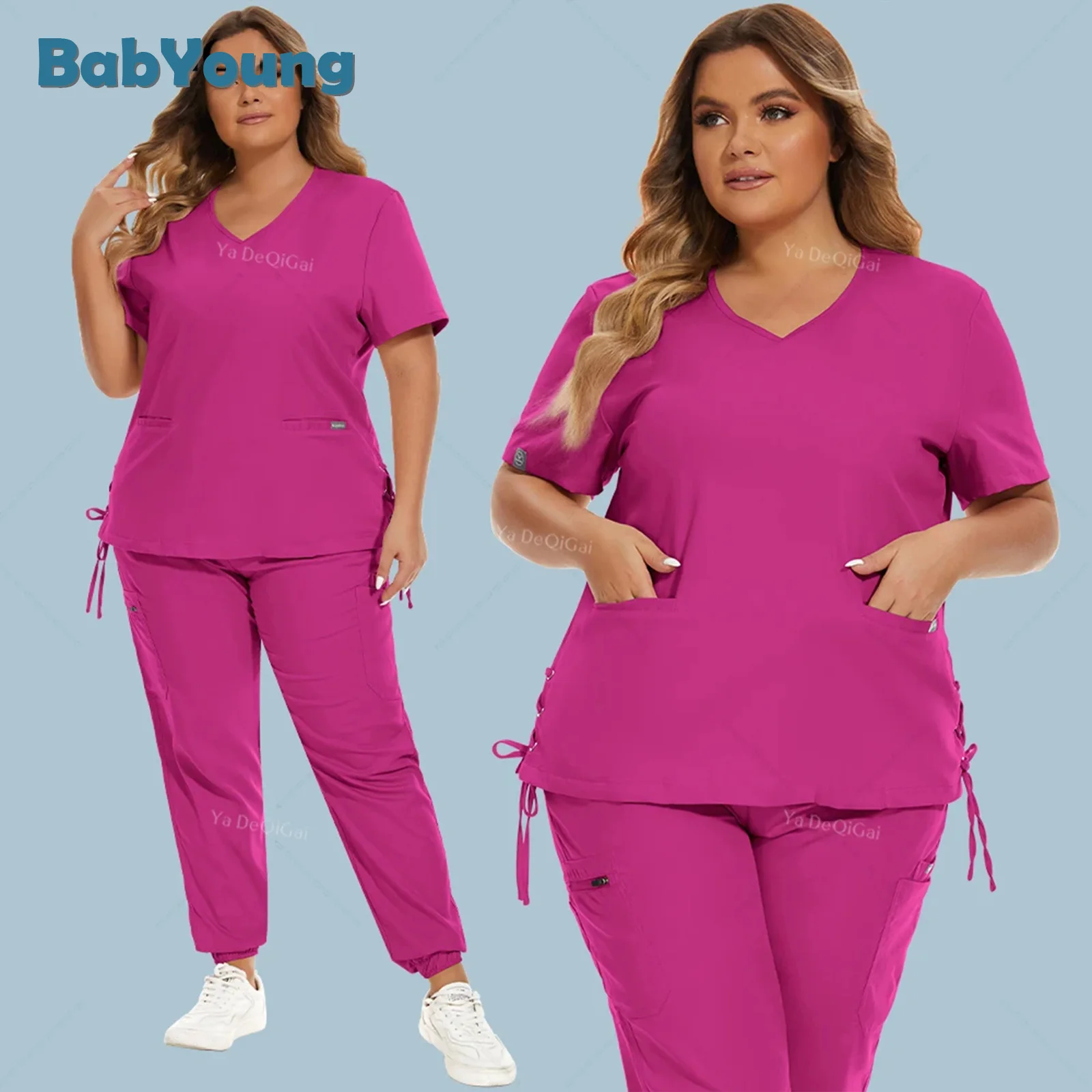 

Nurse Uniform Medical Uniforms Nursing Scrubs Set Hospital Doctor Workwear Surgery Suit Spa Top Pants Clinical Dentist Work Wear
