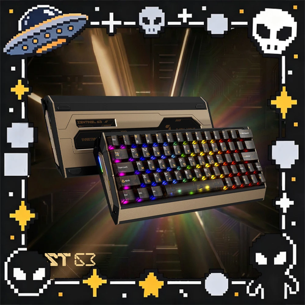 

Проводная клавиатура Keyverse ST63 с магнитными переключателями, алюминиевый корпус, датчики Холла, 8000 Гц, RT0.01мм, игровая клавиатура Keydous, аксессуары для ПК