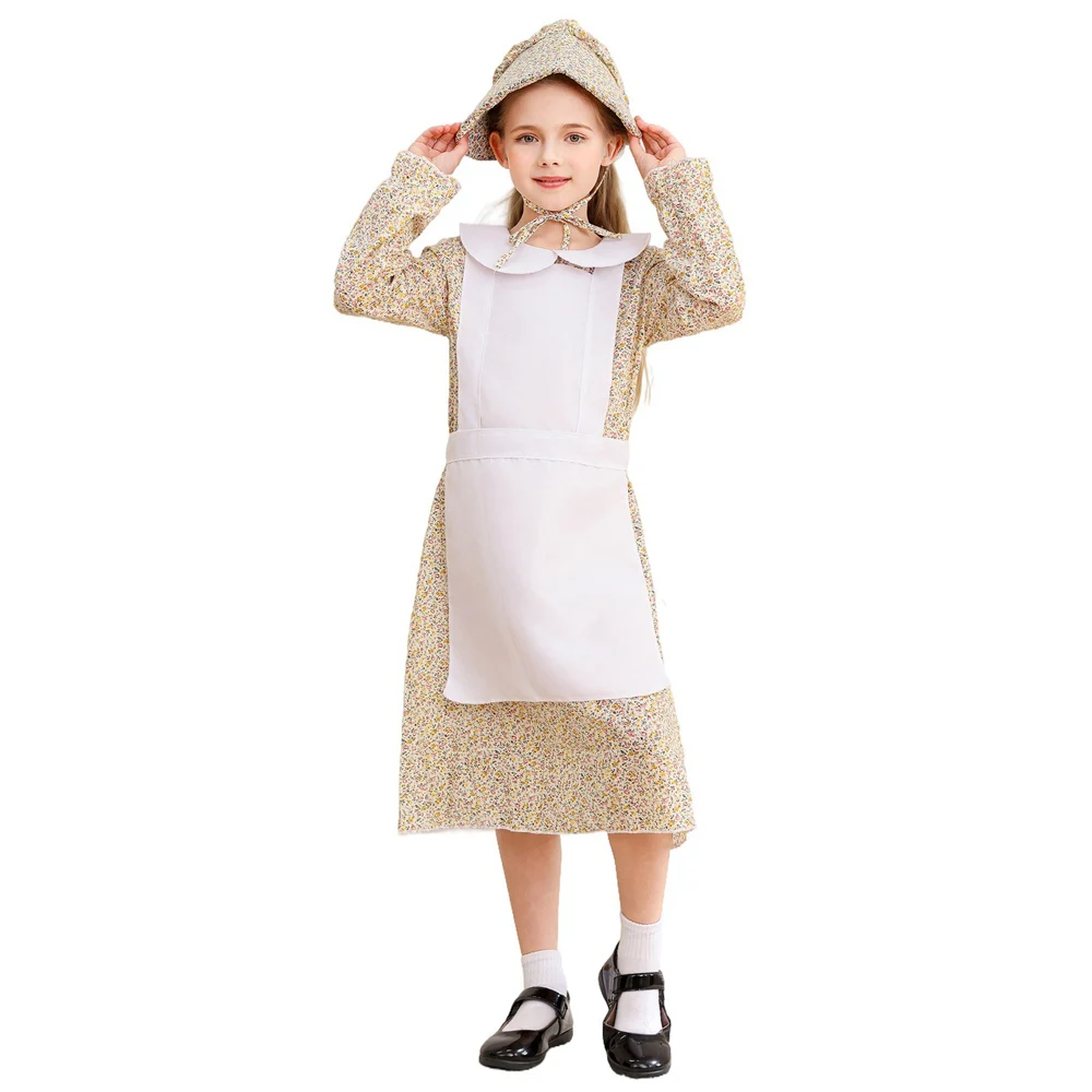 

Country Party Performance Clothing Children's Colonial Girl Pioneer Outfit Grandma Style Modern Dance Unique Special Use