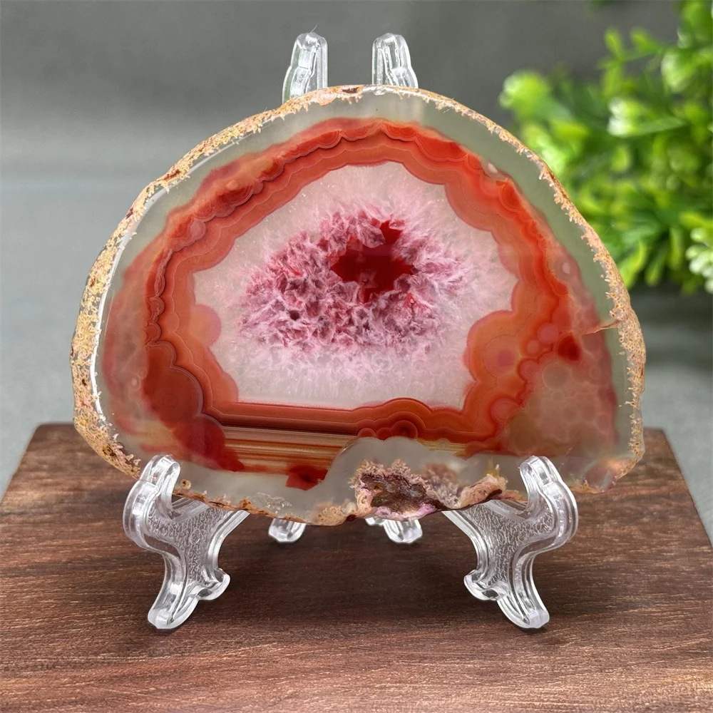 Agate Crystal Piece Polished Crystal Aura Healing Office Home Coaster Feng Shui Evil Ornaments