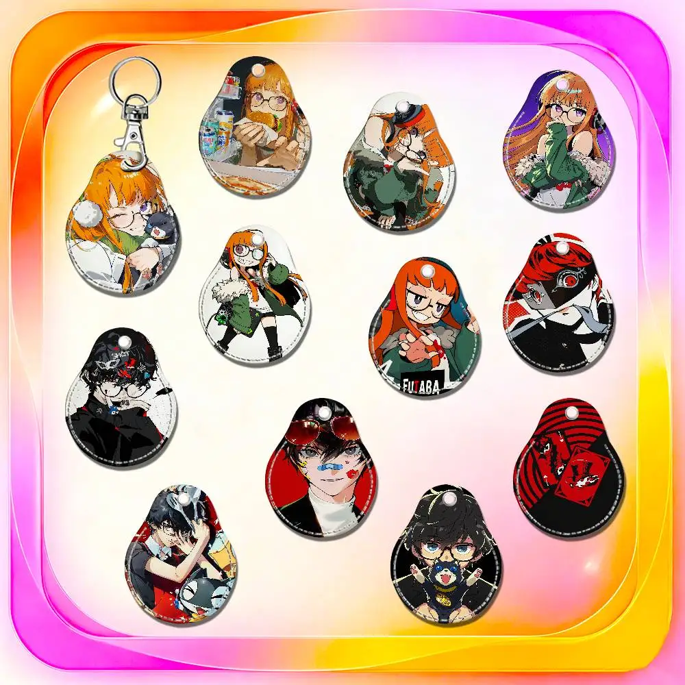 For Persona 5 Joker Futaba Sakura For Air Tag Case Card Holder Keychain ID Badge Credit Bank Access For AirTag Case Shell