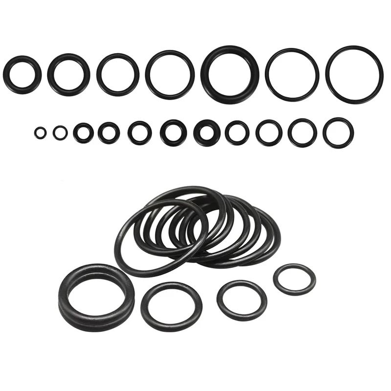 100pcs rubber O-ring gasket outer diameter 5mm~30mm nitrile rubber gasket wire diameter 1~4mm oil-resistant gasket round black