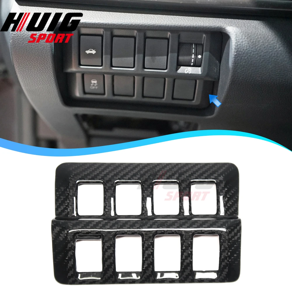 

Carbon Fiber Car Trunk Control Switch Button Frame Cover Sticker Trim Decol For Subaru WRX S4 STI VB 2022 2023 2024 Accessories