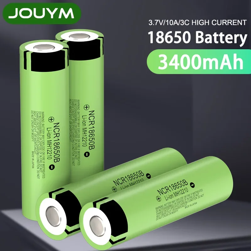 18650 Battery 3400mAh 3.7V High-Current NCR 18650 B Rechargeable Lithium Batteries