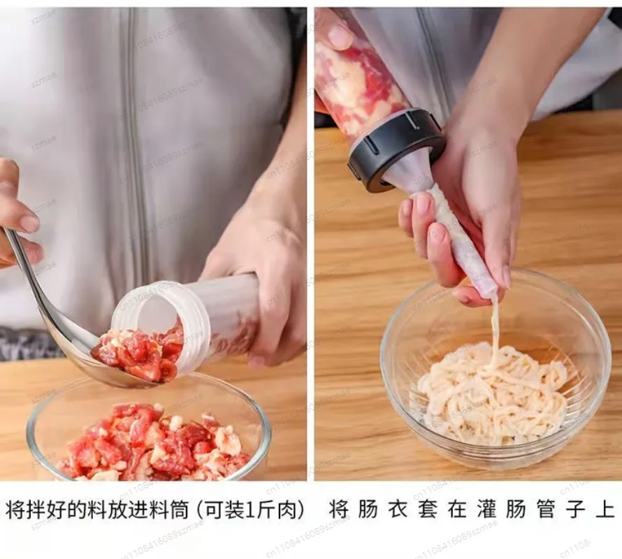 

Ручная мясорубка и набор для приготовления колбас, простой в использовании домашний аппарат для колбас, легкий инструмент для набивки перепеловины, братвурста, закусок