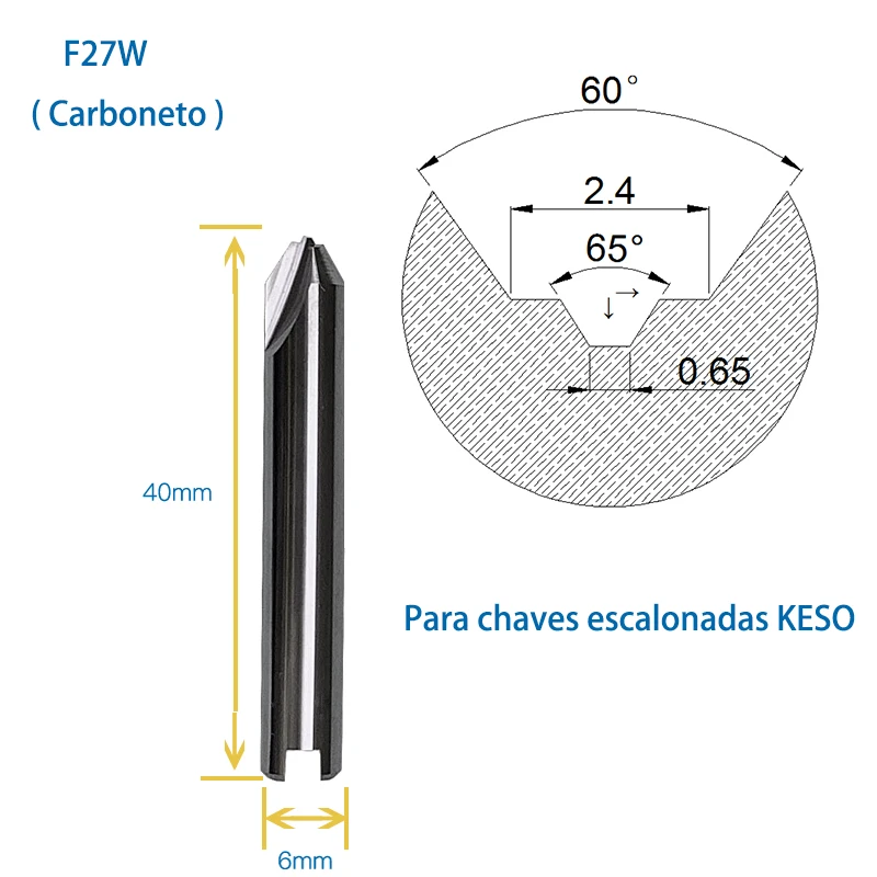 Fresa silca f27 t27 para keso chave pisada em máquina de chave manual, ferramentas de serralheiro, substituição