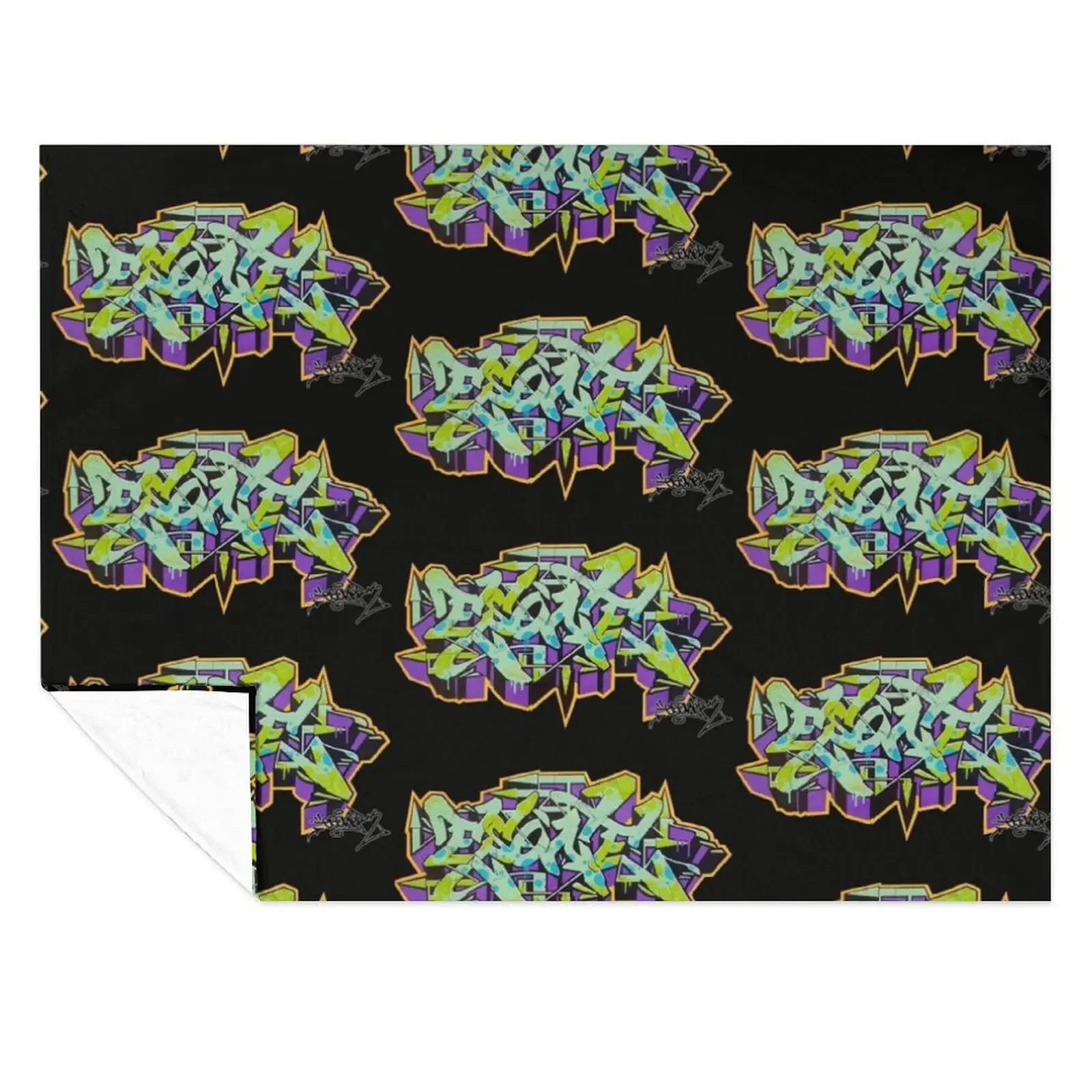 

PURPLE ESONE URBAN GRAFFITI STREET STYLE Throw Blanket For Sofa Thin Travel Winter beds for sofa Blankets