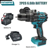 220N.m Brushless Electric Hammer Drill Cordless 13MM Handheld Hammer Drill 3 Functions Impact Drill Tools For Makita 18v Battery