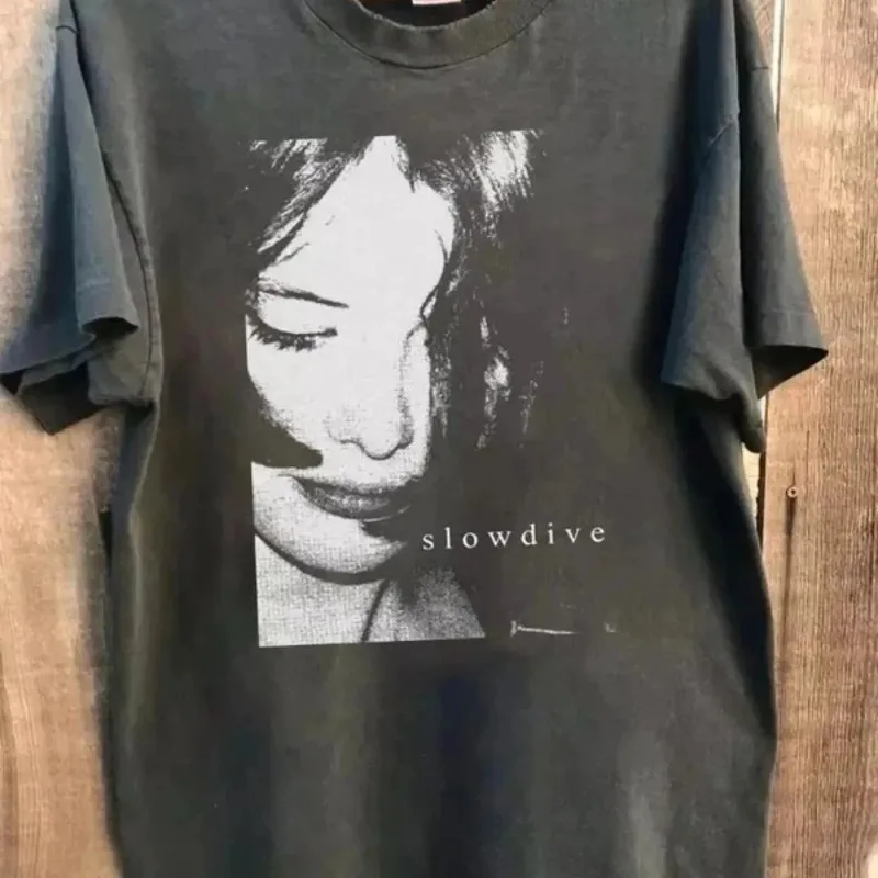 

Футболка в стиле ретро Slowdive, женская футболка, новая летняя хлопковая футболка унисекс в стиле ретро, повседневная модная футболка