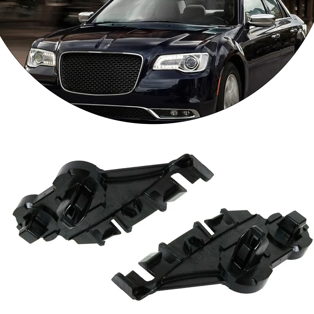 For Chrysler 300 2011-2020 Front Bumper Support Hardware Set 2 pcs Black Plastic OEM Spec 57010745AF 57010744AE