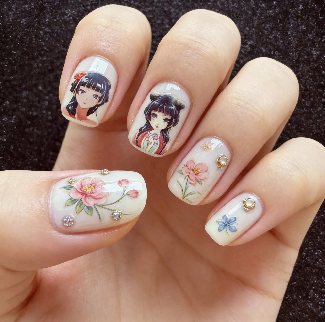 TSC-320-321 อุปกรณ์ตกแต่งเล็บแบบ 3 มิติ สไตล์วาดมือญี่ปุ่น สำหรับสติ๊กเกอร์ติดเล็บ